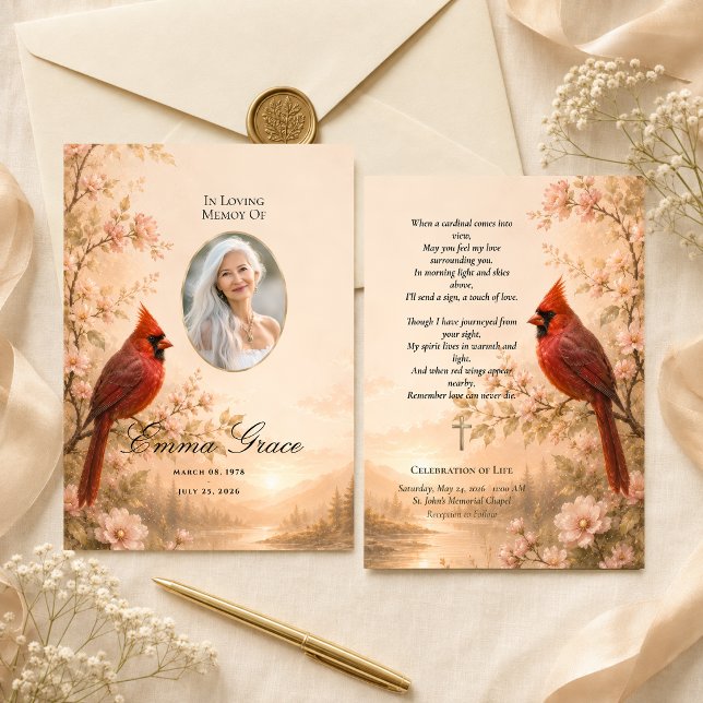 Programa Funeral Memorial del Cardenal para Ella (Subido por el creador)