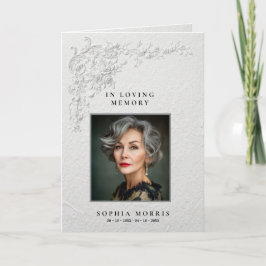 Programa Funeral Memorial Floral con Relieve Falso