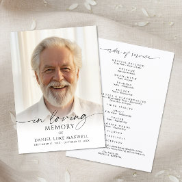 Programa Funeral Memorial Photo In Loving Memory