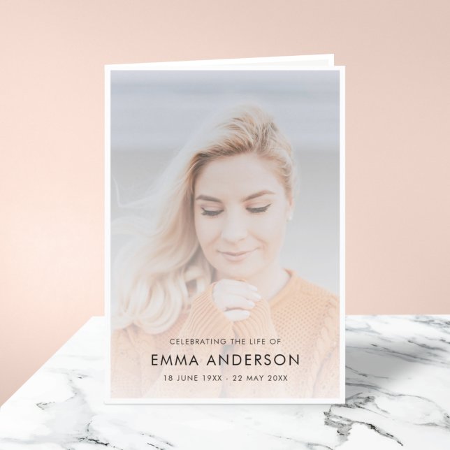 Programa Funeral moderno | Celebración de la vida foto dobl (Subido por el creador)