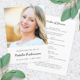 Programa Funeral moderno | Celebración de la vida por orden