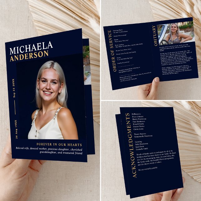 Programa Funeral moderno / Memorial / Celebración de la Vid (Subido por el creador)