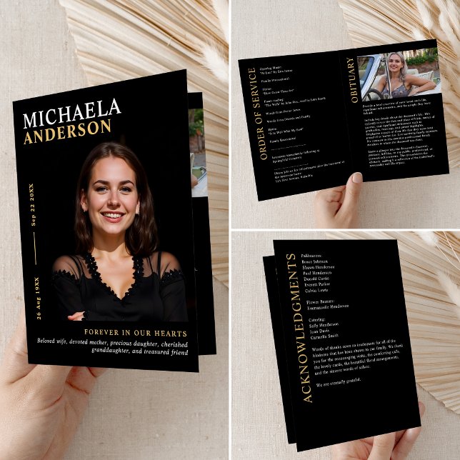 Programa Funeral moderno / Memorial / Celebración de la Vid (Subido por el creador)