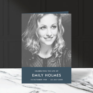 Programa Funeral moderno   Orden azul de servicio de la mar