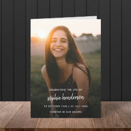 Programa Funeral moderno | Orden de servicio doblado