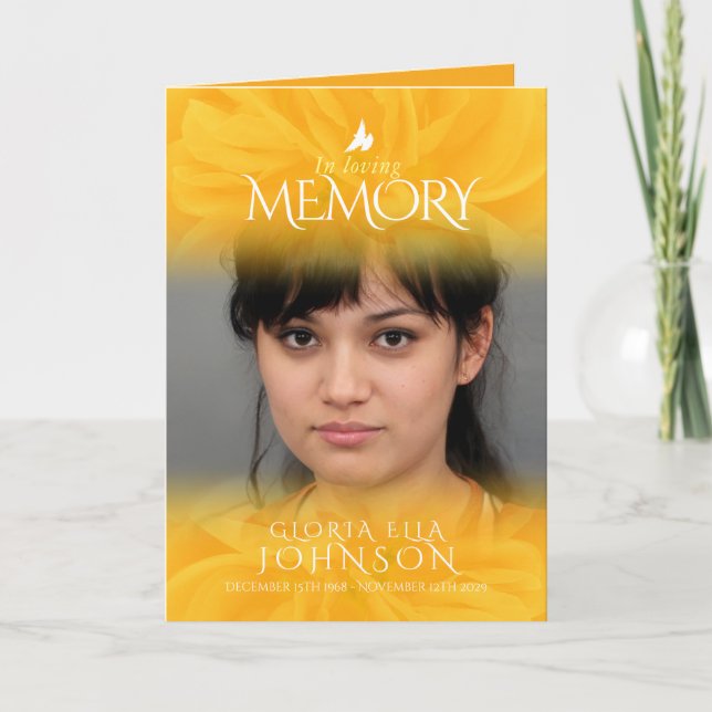 Programa funeral orden de servicio foto de rosa am (Anverso)