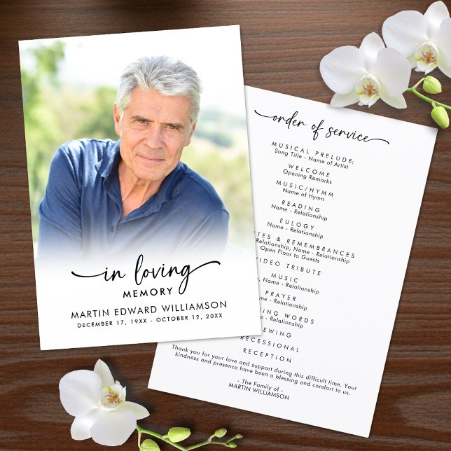 Programa Funeral Order of Service In Loving Memory (Subido por el creador)