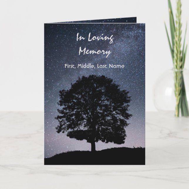 Programa Funeral Personalizado Estrellas Árboles N (Anverso)