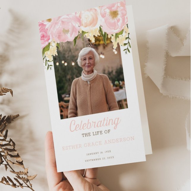 Programa Funeral Plegado de Celebración de Vida Ro (Subido por el creador)