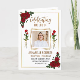 Programa Funeral - Roses Rojos Y Frontera Dorada