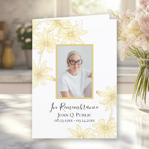 Programa Funeral Servicio de funerales de las flores de mar