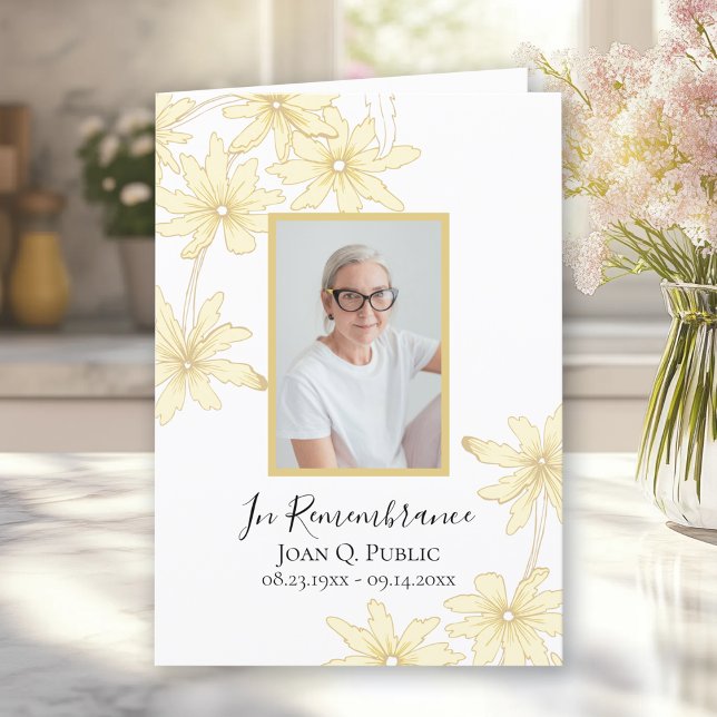 Programa Funeral Servicio de funerales de las flores de mar (Subido por el creador)