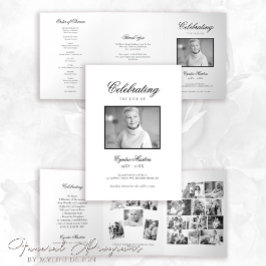 Programa Funeral Simple de Fotografía en Blanco y
