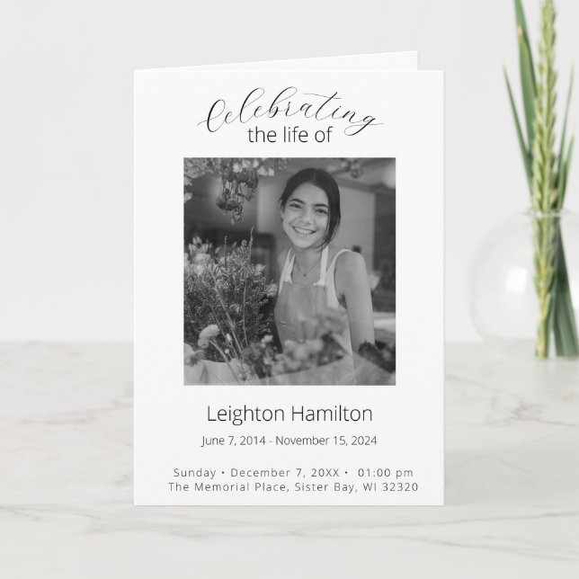 Programa Funeral Simple Orden de Servicio (Anverso)