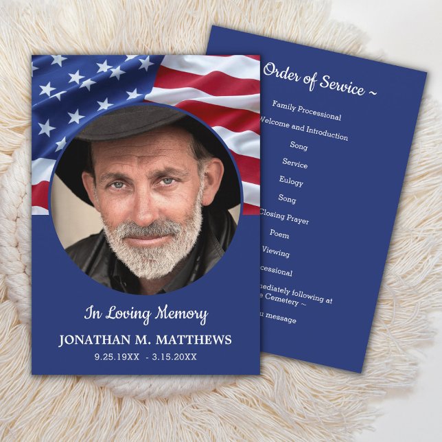 Programa Funeral Veterano del Patriotic Memorial Order Serv (Subido por el creador)