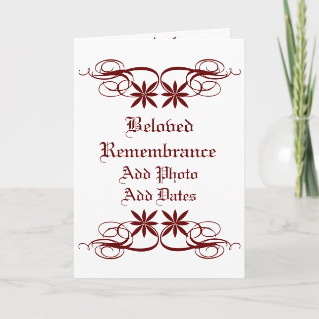 Programa funerario "Amado Recuerdo" (Anverso)