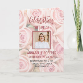 Programa funerario - Bouquet de rosas suaves rosad