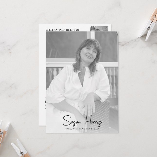 Programa funerario de celebración moderna de la vi (Anverso/Reverso In Situ)