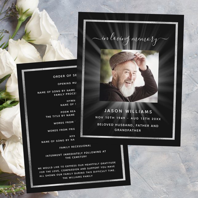 Programa funerario de fotografía de estrella blanc (Subido por el creador)