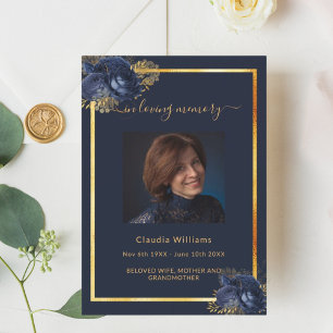 Programa funerario de fotografía de oro de la Mari
