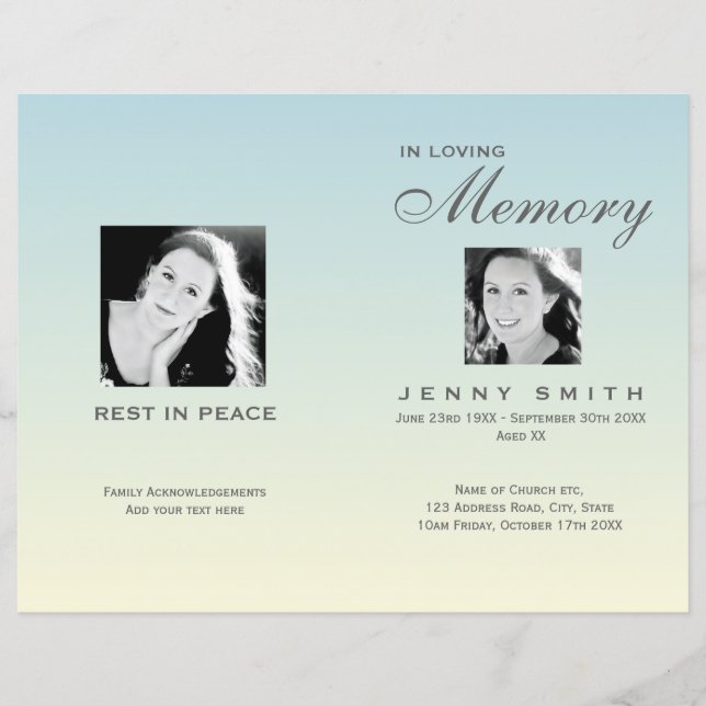 Programa funerario de la Orden de Servicio del Omb (Anverso)