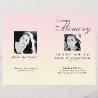 Programa funerario de Orden de Servicio de Ombré R
