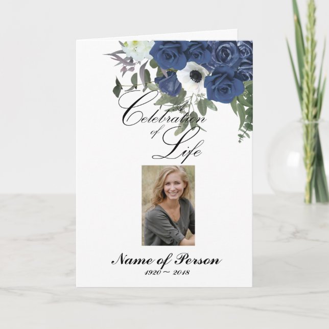 Programa funerario de Rosas azules (Anverso)