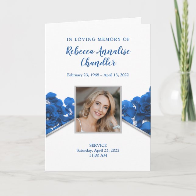 Programa funerario de Rosas azules | Programa Memo (Anverso)