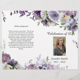 Programa funerario Lavender Purple Flowers