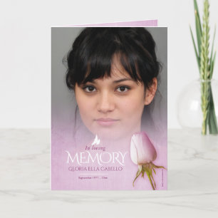 Programa funerario orden de servicio rosa morado