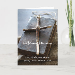 Programa funerario Personalizado Biblia Cruz Crist