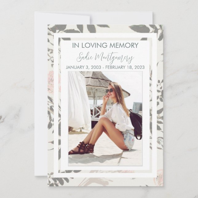 Programa funerario suave y rosa (Anverso)