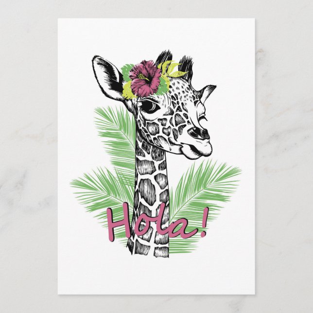 Programa Giraffe Lover Giraffe Con Hibiscus (Anverso)