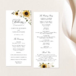 Programa Girasoles Flores Blancas Vegetación Boda Rústica