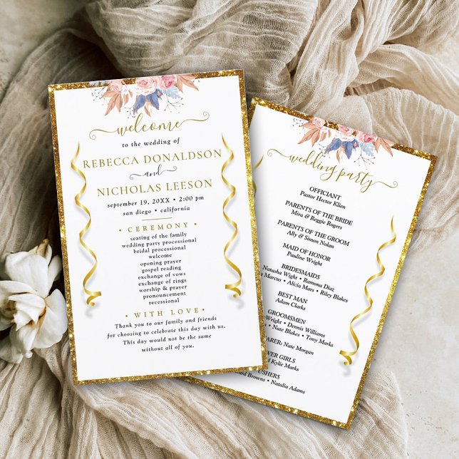Programa Gold Elegant Calligraphy Wedding (Subido por el creador)