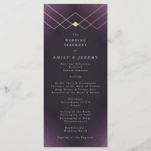 Programa Gold Purple Elegance Diamond Geo Deco Boda