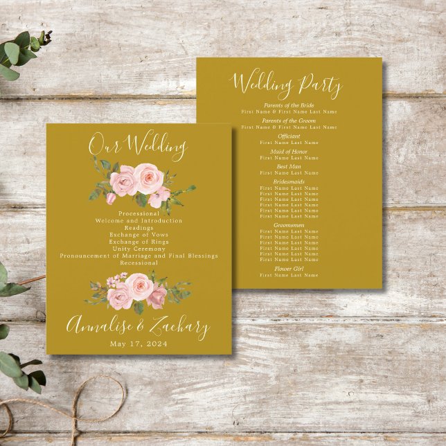 Programa Gold Rubor Wedding (Subido por el creador)