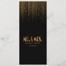 Programa Golden Copper Star Shower Wedding