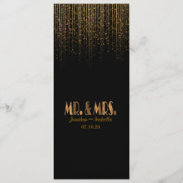 Programa Golden Copper Star Shower Wedding