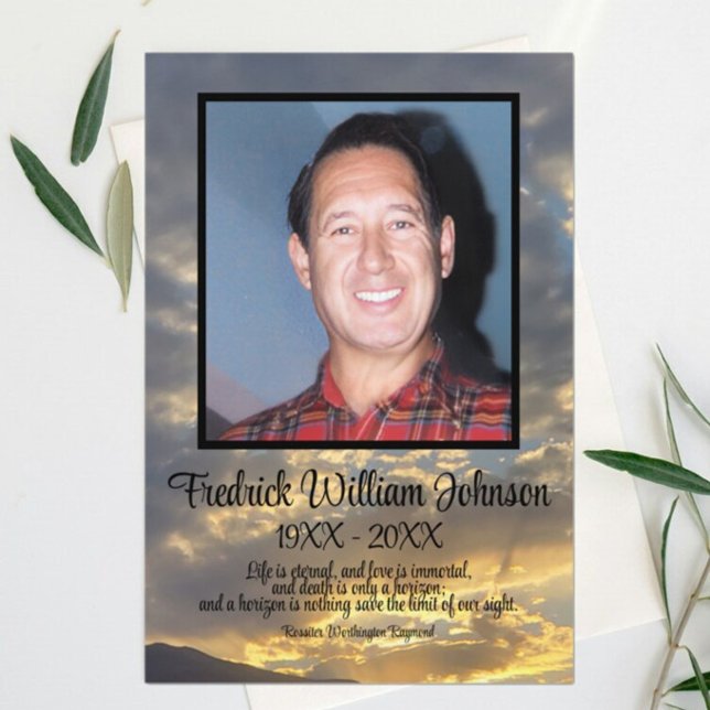 Programa Golden Twilight Cloud Photo Funeral Program (Subido por el creador)