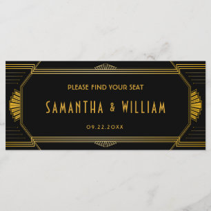 Programa Gráfico de asientos Bodas Gatsby Art Deco