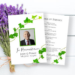 Programa Green English Ivy Vine Foliage Funeral Service