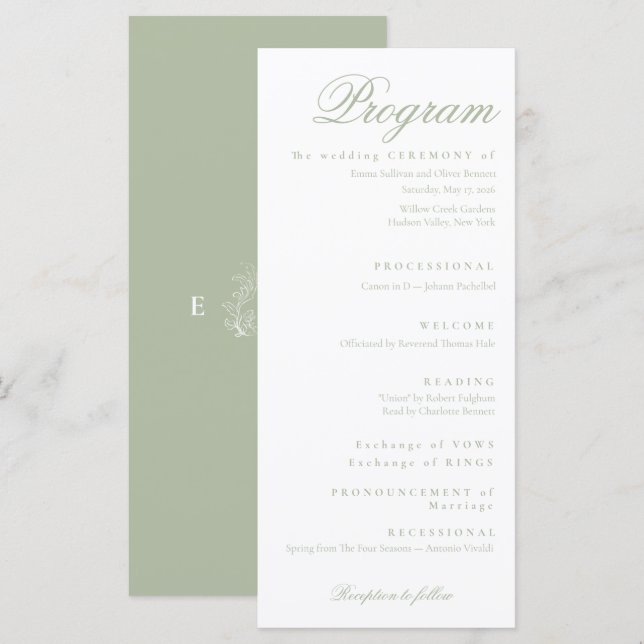 Programa green sage (Anverso / Reverso)