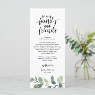 Programa Greeneration Eucalyptus Place Setting Gracias Tarj
