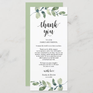 Programa Greeneration Eucalyptus Place Setting Gracias Tarj