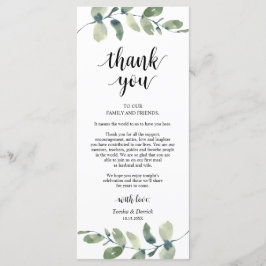 Programa Greeneration Eucalyptus Place Setting Gracias Tarj