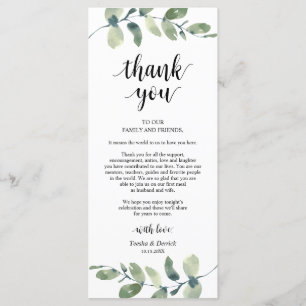 Programa Greeneration Eucalyptus Place Setting Gracias Tarj