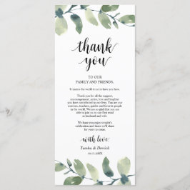 Programa Greeneration Eucalyptus Place Setting Gracias Tarj