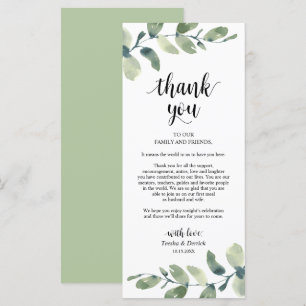 Programa Greeneration Eucalyptus Place Setting Gracias Tarj