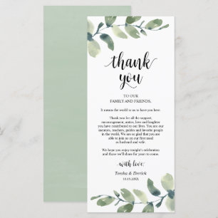 Programa Greeneration Eucalyptus Place Setting Gracias Tarj